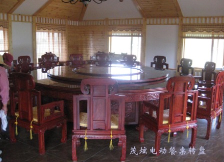 金华东阳市红木电动餐桌转盘配套厂家