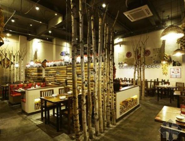 农家乐饭店餐厅效果图