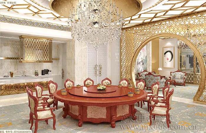 中式火锅电动餐桌